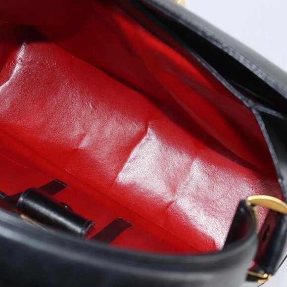 GUCCI Hand Bag Leather Black Gold 406 000 1080 Auth ep12203 - Picture 11 of 15